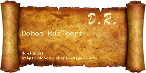 Dohos Róbert névjegykártya