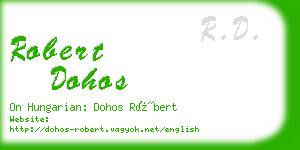 robert dohos business card